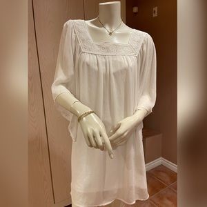 Bohemian White and Lace Dress